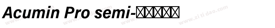 Acumin Pro semi字体转换